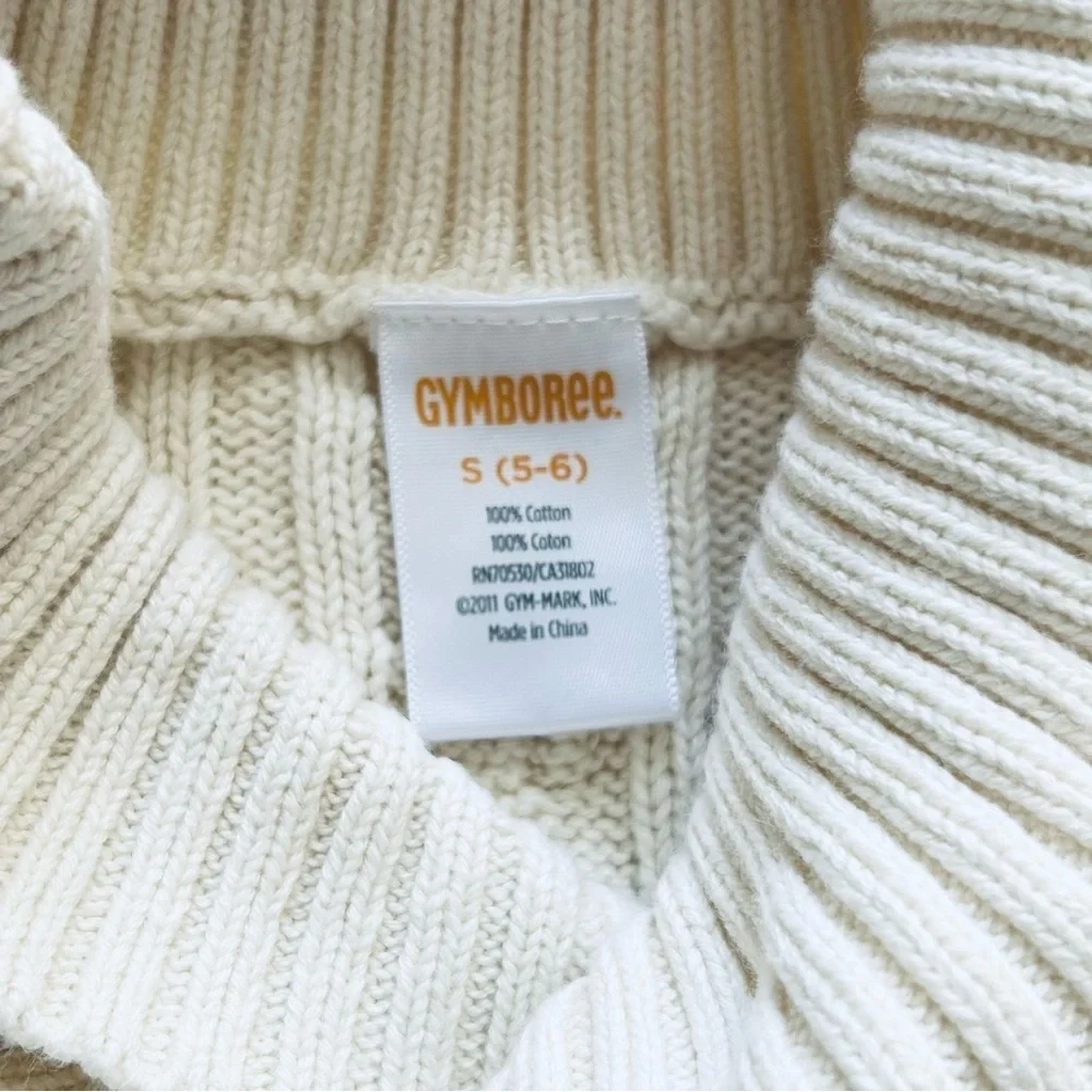 GYMBOREE Shawl Neck Fisherman Cable Knit Sweater with Toggle